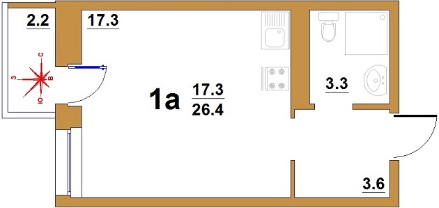 Квартира №78.  1 подъезд. 7 этаж.