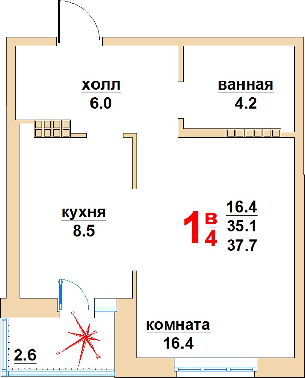 Квартира №448.  6 подъезд. 11 этаж.