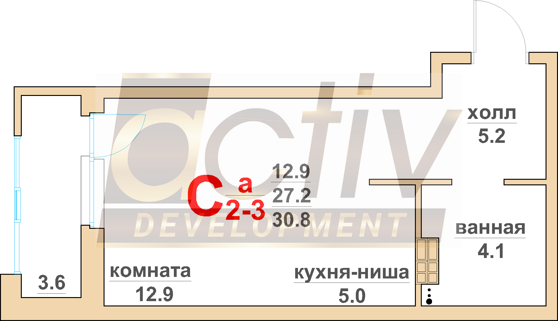 Квартира №162. 2 корпус. 3 подъезд. 4 этаж.